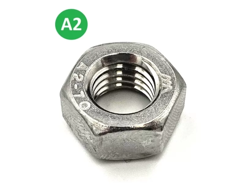 A2-ANYA M10 INOX ....DIN934 M10-es Hatlapú anya, rozsdamentes A2 (200 db/dob)