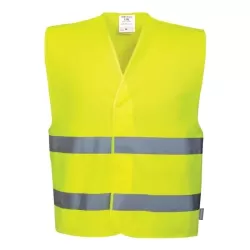 Portwest Jól láthatósági két csíkos mellény S/M