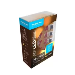 Modee Karácsonyi LED Füzér Dekor Elemes + Csipesz C3015 (10LED/90cm/10cm) warm