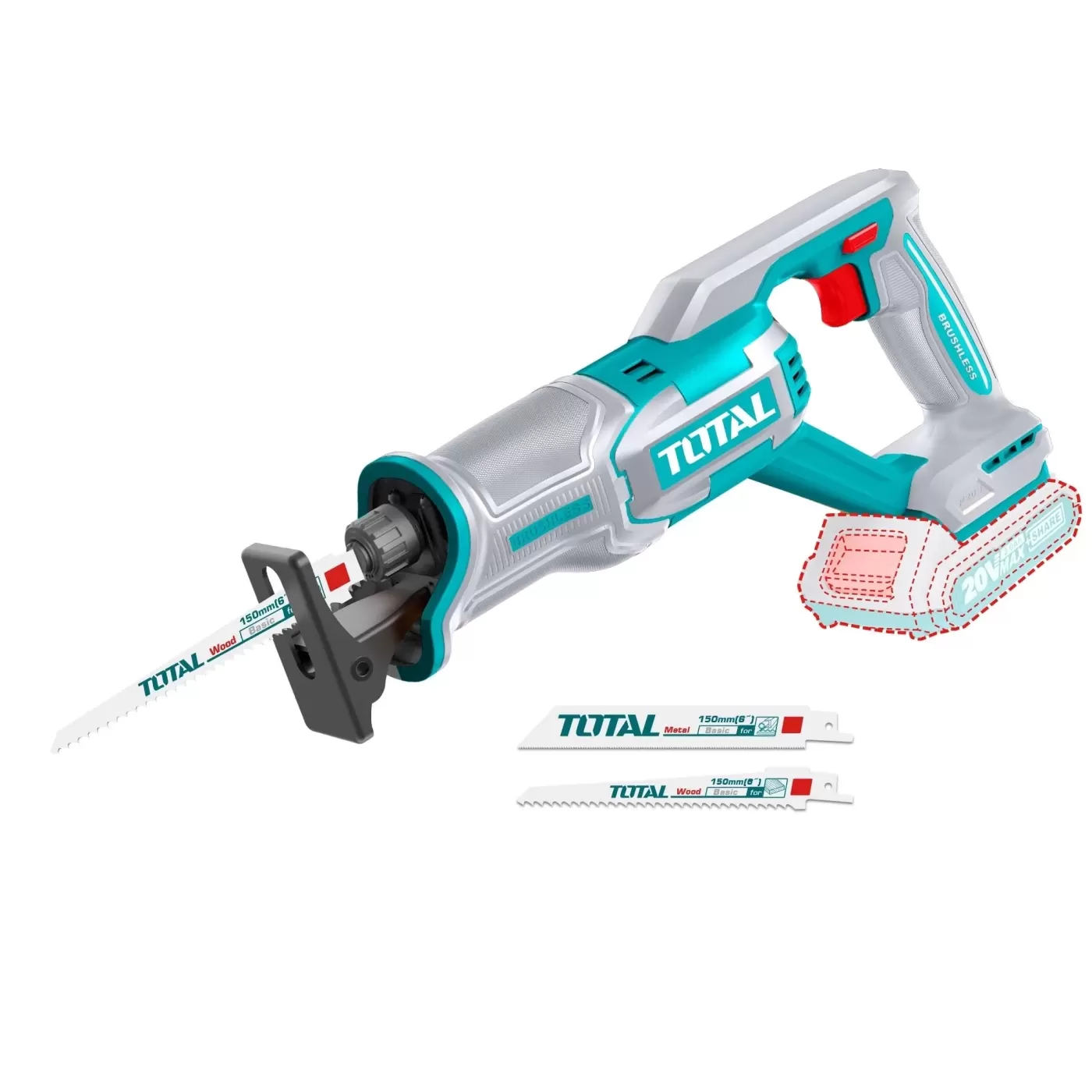 Akkus orrfűrész 210mm /2800rpm/20V/2.0Ah-7.5Ah/P20S (Nincs akkumulátor)